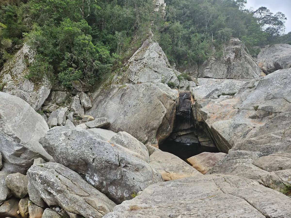 Rocky gorge with plunge pool in the Wilderness area, Garden Route